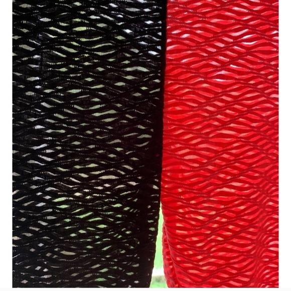 easel : bicolored sheer textured leggings - Picture 4 of 9